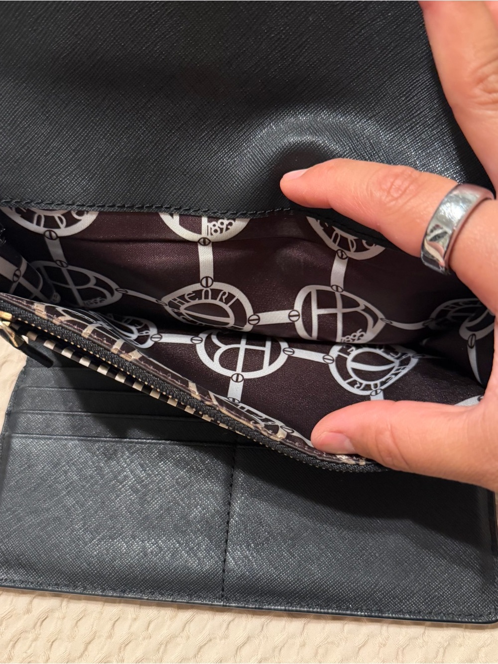 Henri Bendel Black Leather Wallet - Picture 5 of 9